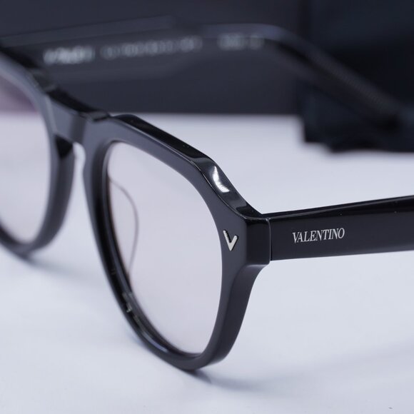 Valentino V-TALE II VLX-139A Aviator Eyeglasses 52mm - Shiny Black - Picture 2 of 11